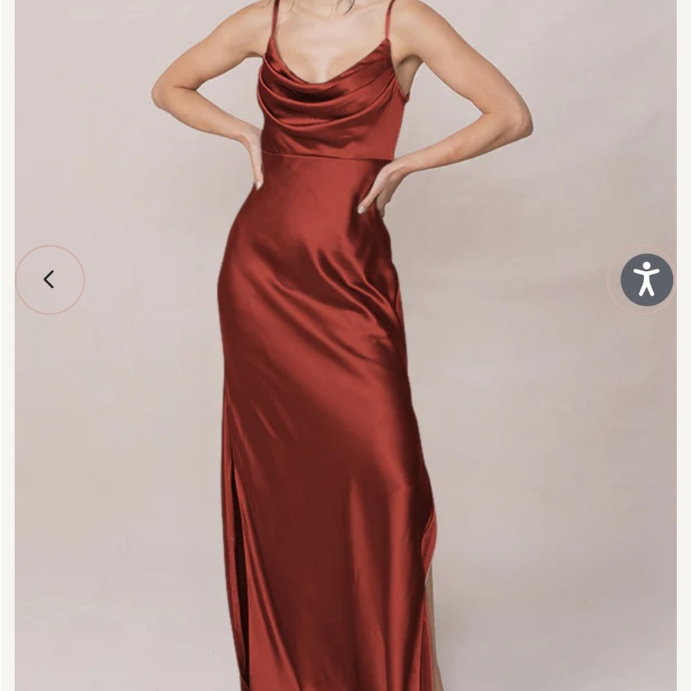 Revelry Bridesmaids Dress — Skye Style Rust Color